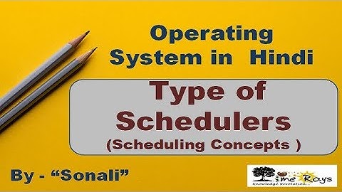 OS - Unit 3 - Part 4 - "Type of Schedulers (Scheduling Concept)" by Sonali Timerays
