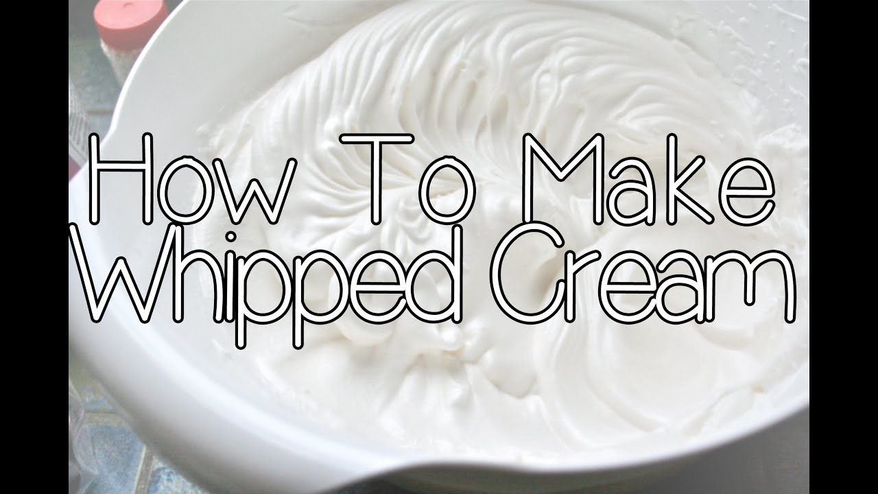 How To Make Whipped Cream (TheVegetarianBaker) - YouTube