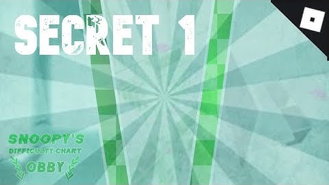 [BADGE] How to get the Secret 1 Badge in Snoopys Difficulty Chart Obby