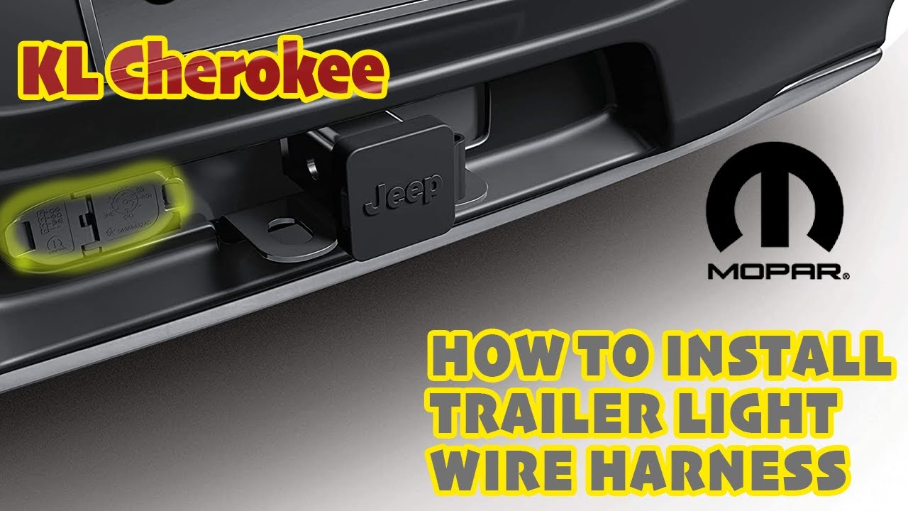 2014+ Jeep Cherokee Trailer Wire Harness Install | OEM Mopar - YouTube