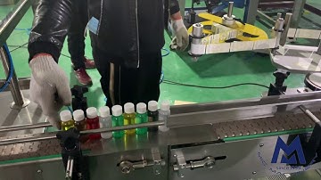 30ml bottle filling capping labeling machine test run