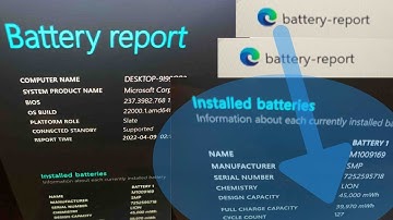 Windows 10 / 11 - How To Check Battery Cycle Count | Full Charge Capacity ( mWh) Left