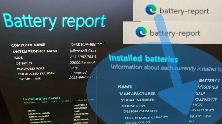 Windows 10 / 11 - How To Check Battery Cycle Count | Full Charge Capacity ( mWh) Left