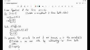 Solving linear equations of the form a + x = b! (Examples AND how to do it for EVERY question!)