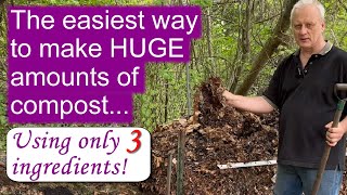 Easy Noturn Compost w/ Leaves, Grass, and Biochar!