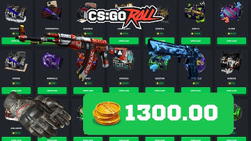 Gambling with 1300 Coins on CSGORoll