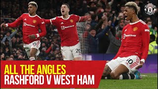 All The Angles | Marcus Rashford's late winner v West Ham | Premier League