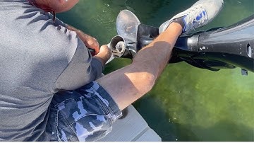 Changed The Boat Propeller in LESS Than 10 Minutes!