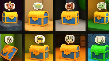 All Secret Chests With Every Emotes & Skins Super Bear Adventure Gameplay Walkthrough