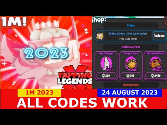 Tapping Legends X codes for December 2023