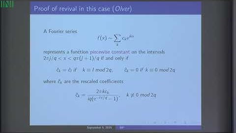 CATW01 | Prof. Beatrice Pelloni | Boundary value problems on a finite interval, fractalisation