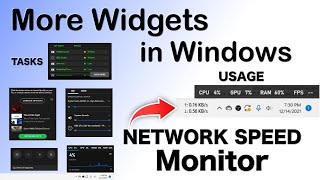 Useful Widgets in Windows 11 & Net Speed Monitor for Windows 11 - YouTube