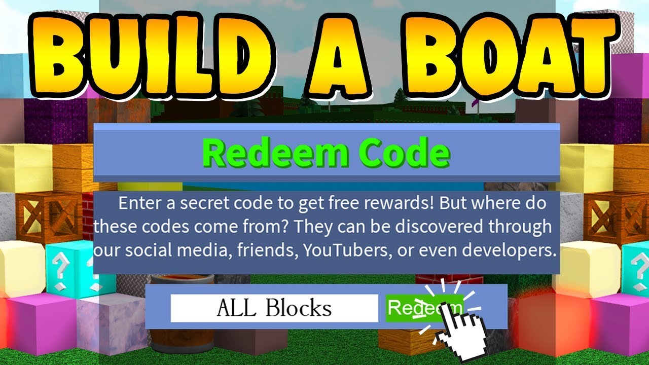 Build A Boat One Of Every Block Code Best Codes Ever Youtube - code de valentines day no build a boat for treasure do roblox