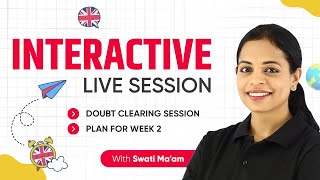 Interactive Live Session - Doubt Clearing Session & Planning For Next Week 🚀#spokenenglish