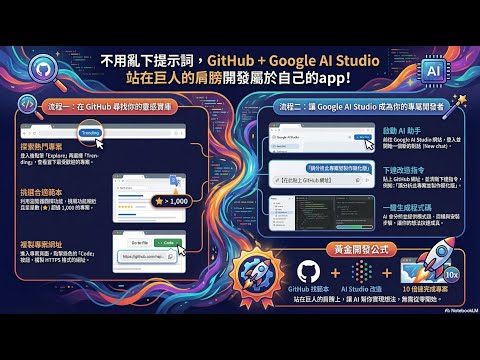 不用亂下提示詞,GitHub + Google Al Studio站在巨人的肩膀開發屬於自己的app!