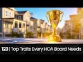 123 Top Traits Of Great HOA Boards 123 Top Traits Of Great HOA Boards