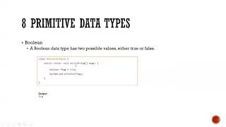Basic Syntax, Data types and Operators using Java