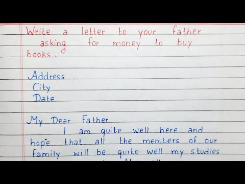 Write A Letter To Your Father Asking For Money To Buy Books | Letter Writing | Ebglish