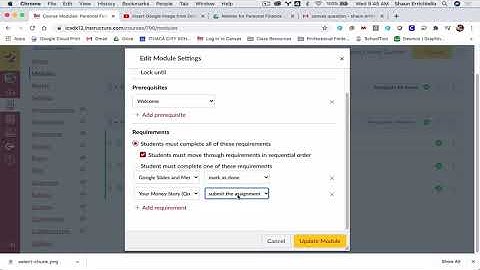 Canvas Module Order and Mark as Done