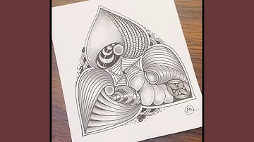 Zentangle Pattern-Take Heart | Drawing Tutorial For Beginners