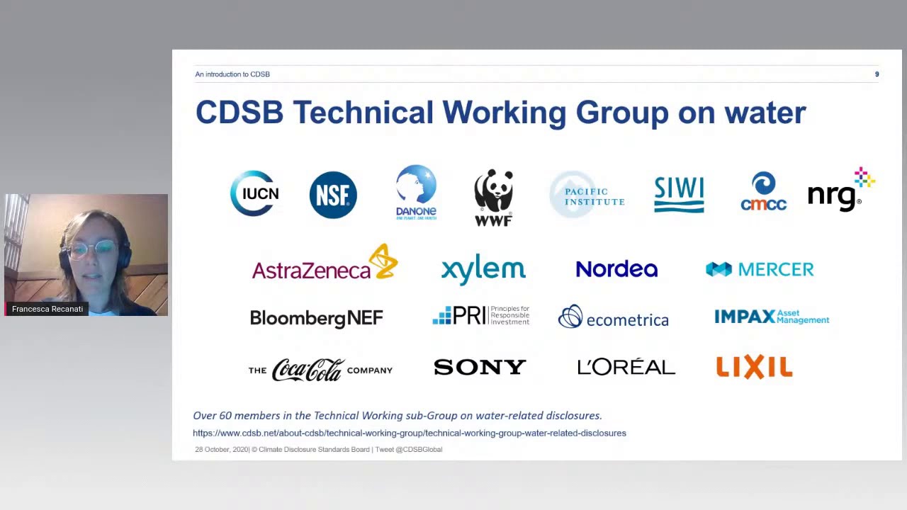 Water-related disclosures: TCFD-aligned scenario analysis