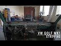 Volkswagen Golf MK1 Stripping PT. 3 (dashboard, windshields etc.)