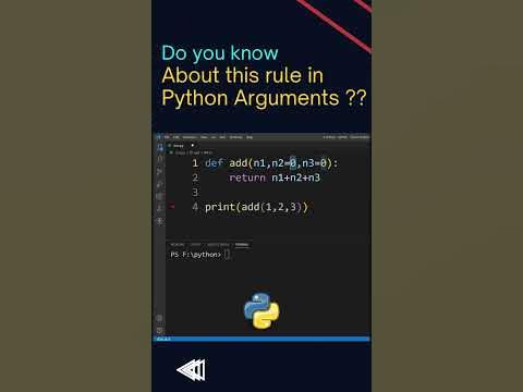 Rules for Default Arguments in Python | Python Tricks | #shorts #python ...