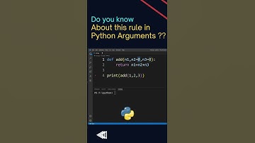 Rules for Default Arguments in Python | Python Tricks | #shorts  #python