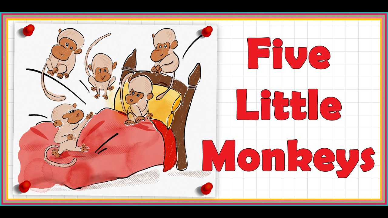 Five Little Monkeys I Nursery Rhymes and Kids Songs I The Songs From My Notebook
