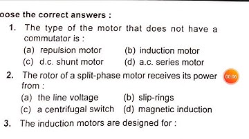 Single Phase Induction Motors MCQs Part 1