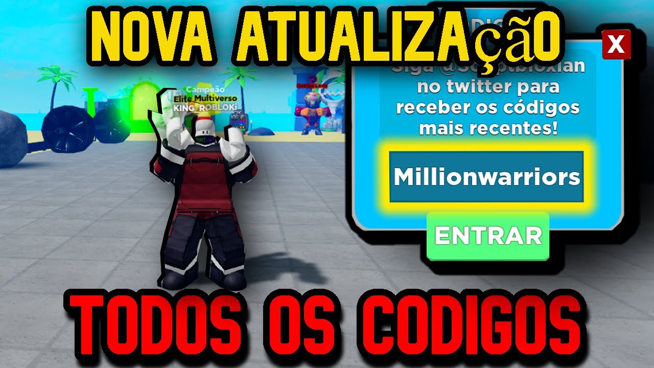 Roblox - Muscle Legends - Lista de códigos e como resgatá-los