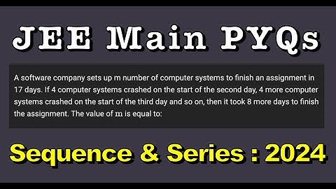 A software company sets up m number of computer systems to finish an assignment in 17 days