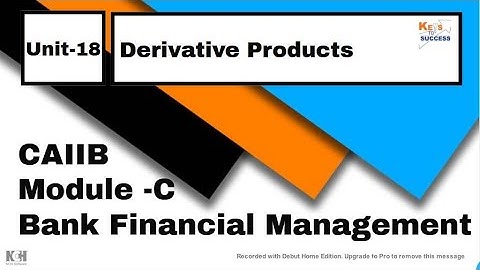 CAIIB BFM Module C Unit 18: Derivative Products