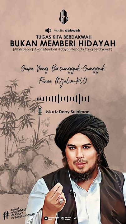 PERINTAH DAKWAH, BUKAN MEMBERI HIDAYAH ~ DERRY SULAIMAN #DSAS #shorts