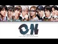 BTS (방탄소년단) — 'ON' (8 Members ver.) [KARAOKE ver.] (Color Coded Lyrics Han|Rom|Eng)