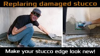 Patch Broken Stucco and Make Your Walls Look New. by Bru Builds 3,445 views 8 months ago 16 minutes