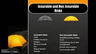 Insurable versus non-insurable risks