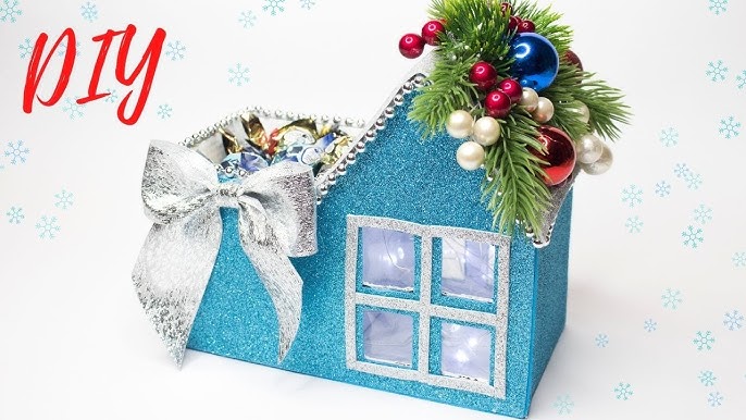 Новогодний домик Деда Мороза из коробки конфет: мастер-класс