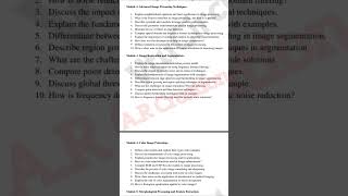 💥6th SEM COMPUTER VISION IMPORTANT QUESTIONS BCS613B #vtu #viral #shorts