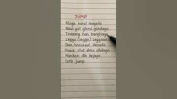 Thumbnail of BTS - Jump song ( V part easy lines ) #kpop #bts #army #v #taehyung #btsjump #lyricsvideo #lyrics