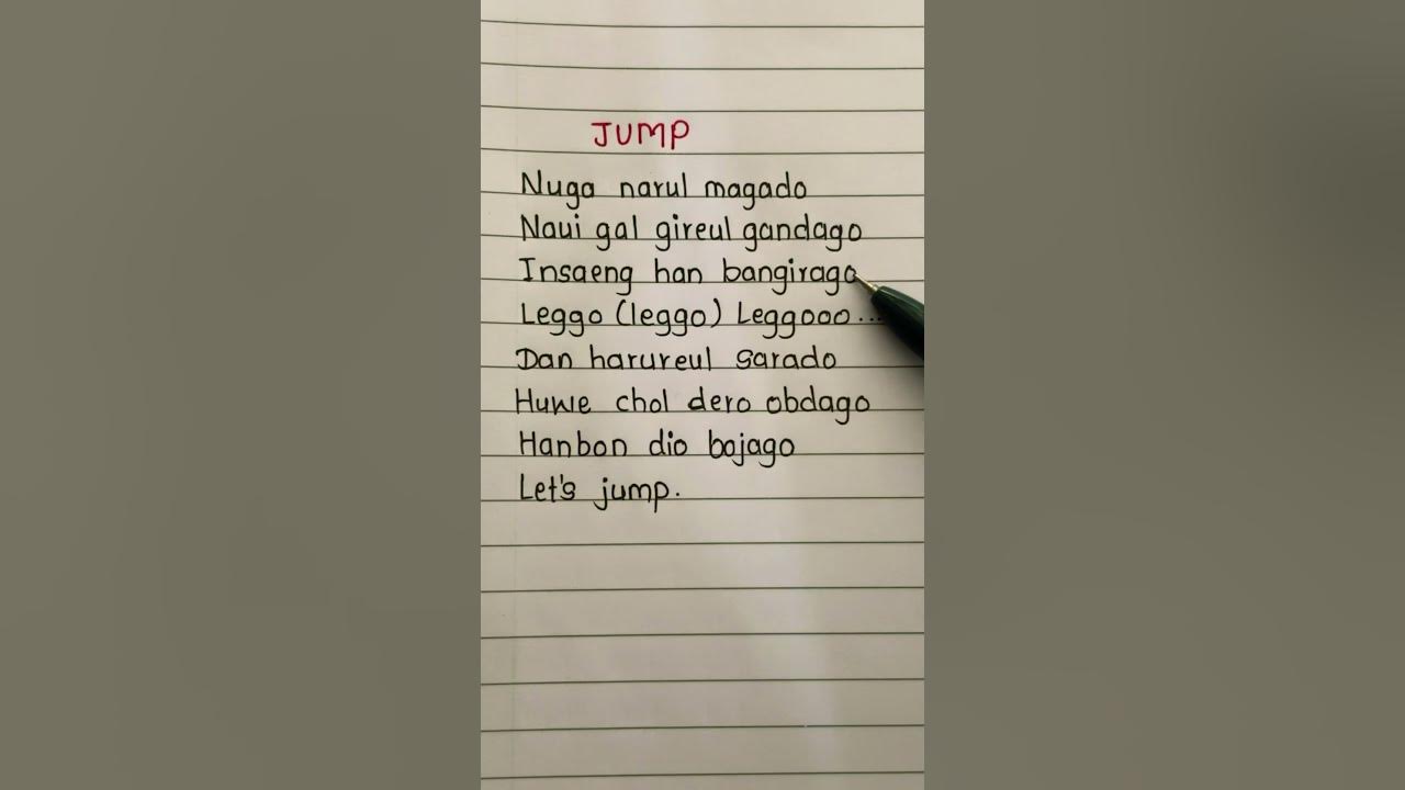 BTS - Jump song ( V part easy lines ) #kpop #bts #army #v #taehyung #btsjump #lyricsvideo #lyrics