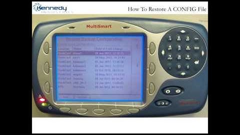Back Up Option - How To Restore A Saved CONFIG File