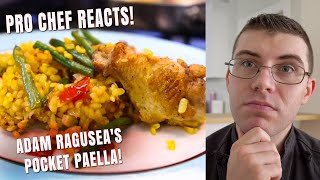 Pro Chef Reacts.. To Adam Ragusea's SPANISH Paella screenshot 3