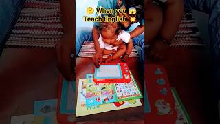 🤔 When you teach baby 💖 How baby learn to write English words 😱 H For Horse 🐎