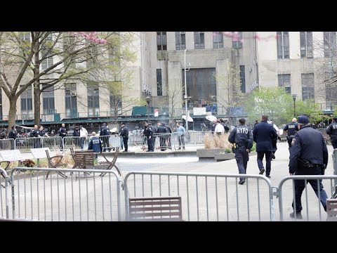 Person engulfed in flames outside N.Y. courthouse where Trump trial underway, reports say