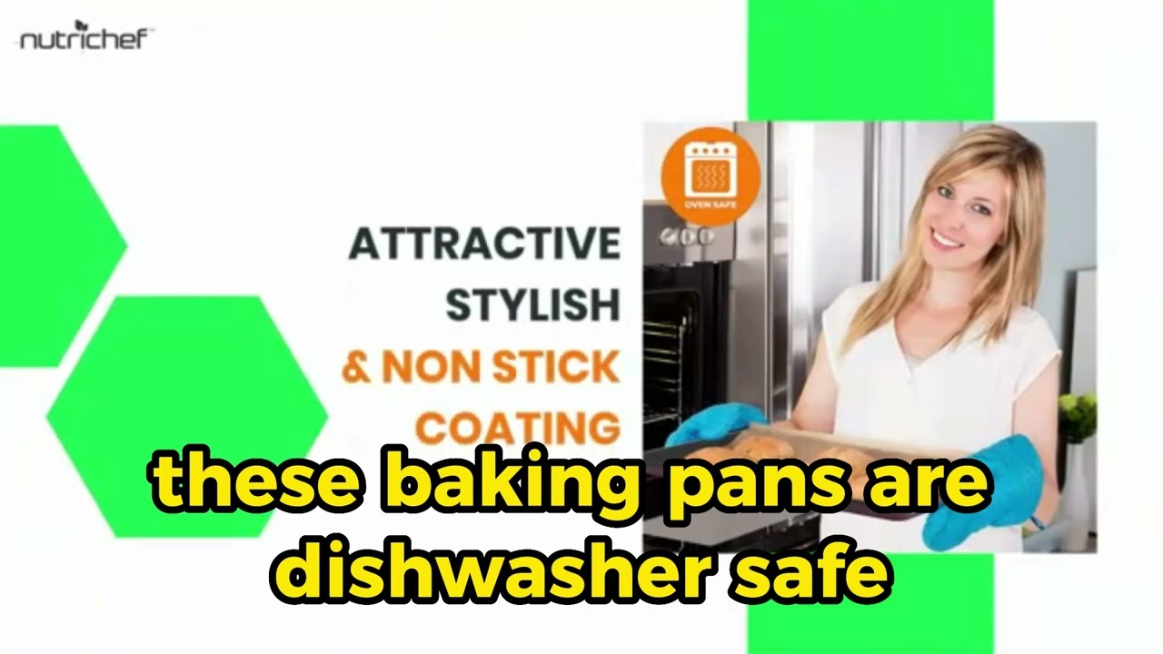 "NutriChef 3Pcs. Nonstick Bakeware Tray Set Review | PFOA PFOS PTFE-Free | Oven, Microwave,"