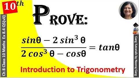 Sin Theta-2 Sin 3 Theta/2 Cos 3 Theta-Cos Theta=Tan Theta