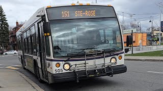 🚍 STL bus ride aboard the route 151: Sainte-Rose in the north direction aboard a 2005 Nova Bus LFS