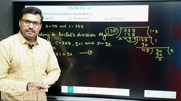 Ex 1.1 Class 10 Maths Question 1 part 1 Use Euclid’s Division Algorithm to find HCF of 135 and 255