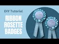 Ribbon rosette badge for baby shower diy  how to make mommy to be pin tutorial